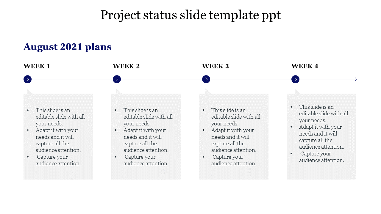 Amazing Project Status Slide Template PPT Presentation